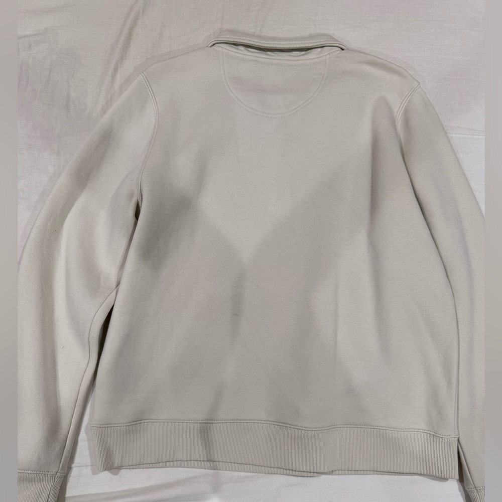 Carhartt women cream color quarter zip pullover sweater size large - Picture 3 of 3